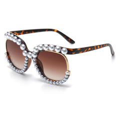 Personality pearl bead women sunglasses