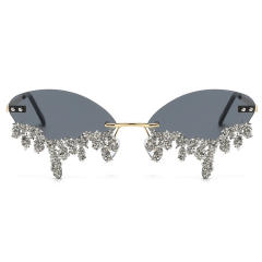Creative personaliy tear diamond colorful sunglasses