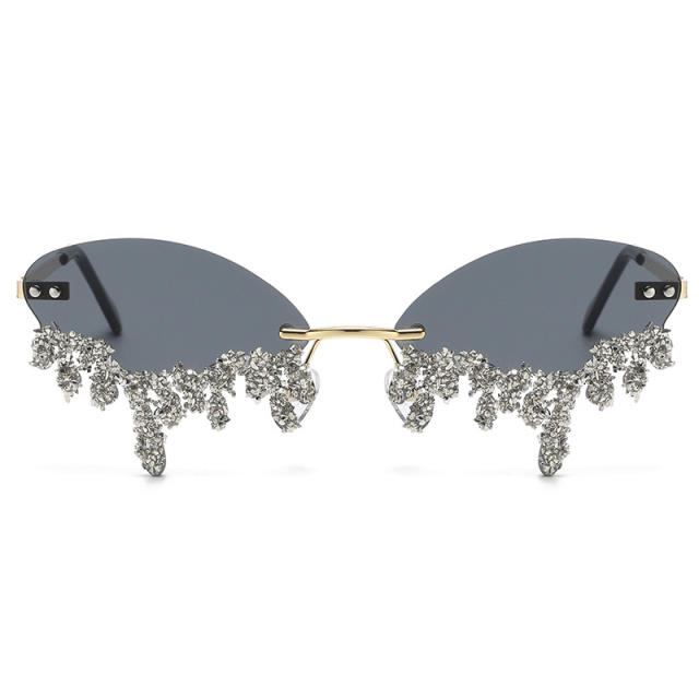 Creative personaliy tear diamond colorful sunglasses