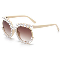 Personality pearl bead women sunglasses