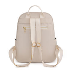 Casual quilted plain color women nylon backpack