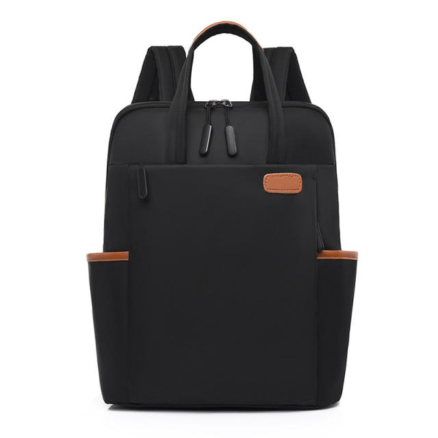Plain color oxford material laptop bag backpack