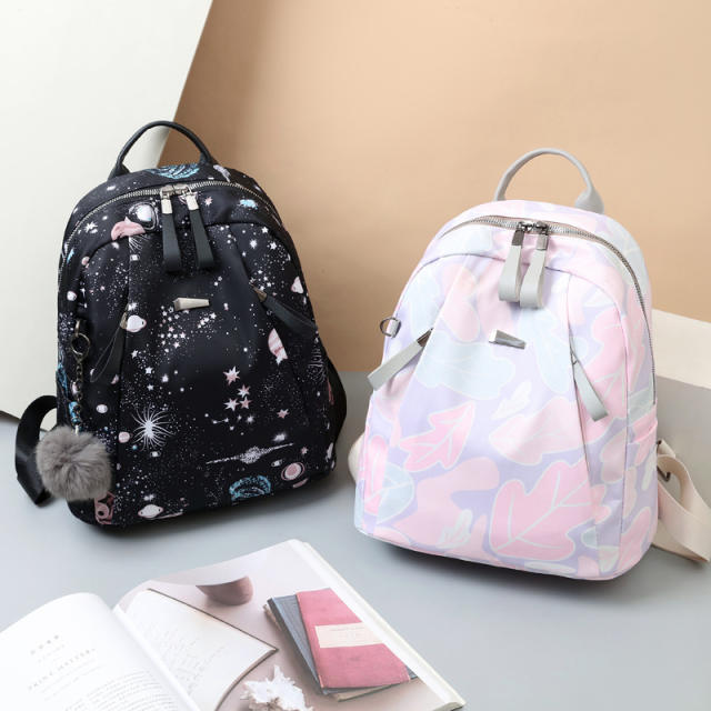Women floral pattern casual backpack