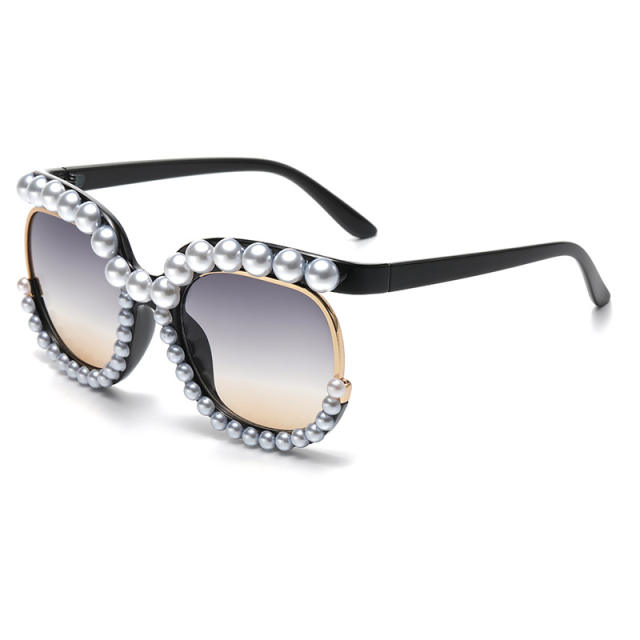 Personality pearl bead women sunglasses