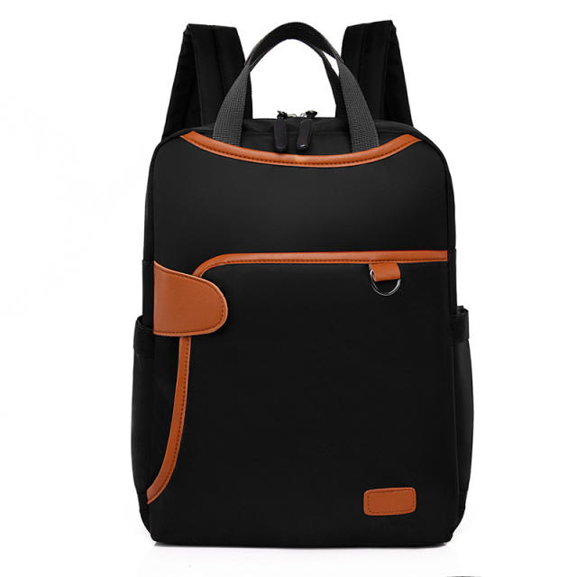 Plain color oxford material laptop bag backpack