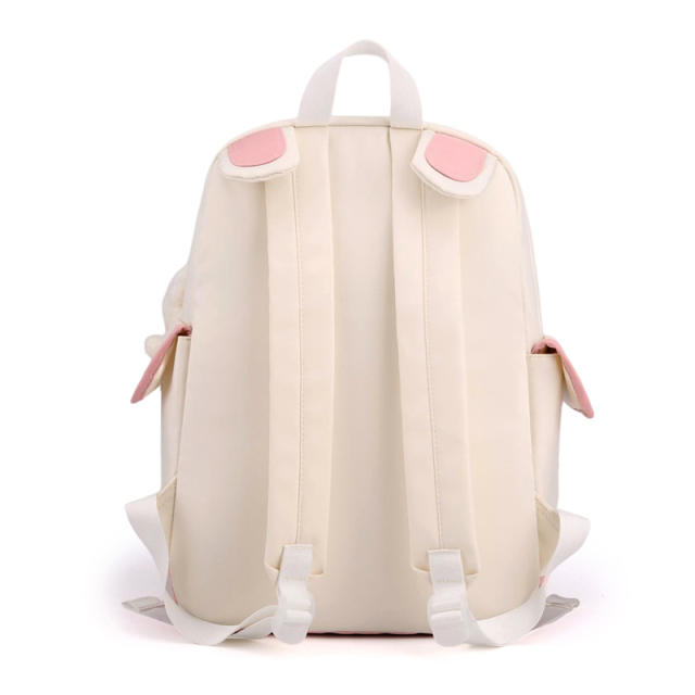 INS Sweet pink color bow school bag backpack