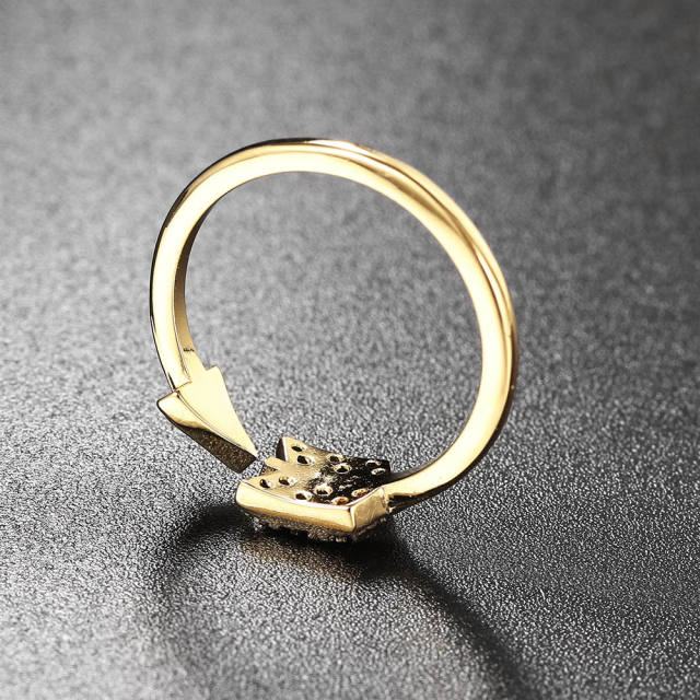 Korean fashion diamodn arrow copper finger rings