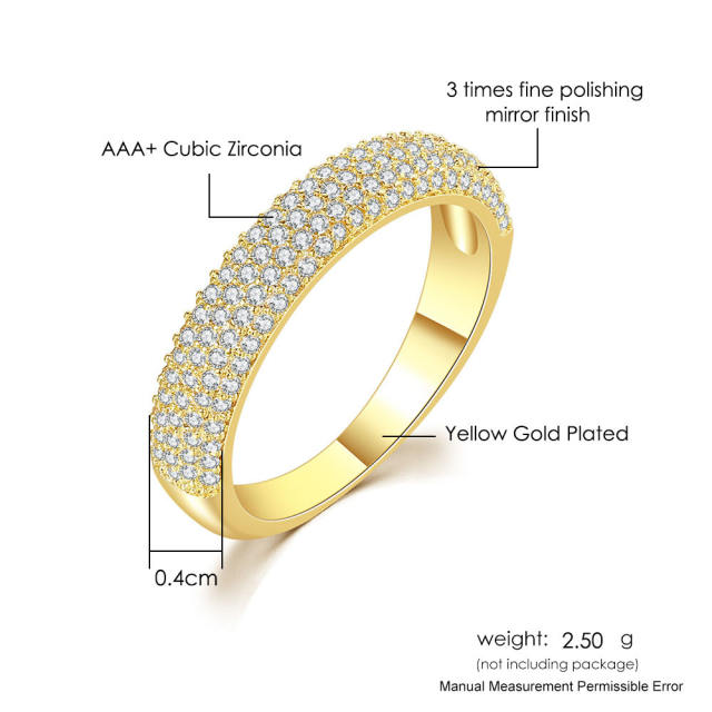 Simple gold plated diamond rings