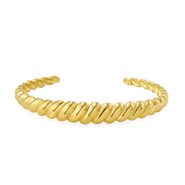 18K chunky stainless steel rings cuffs set bangles