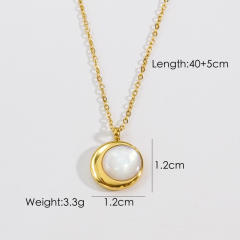 Sweet elephant rabbit pearl pendant stainless steel necklace