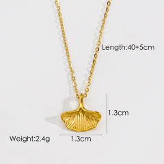 INS easy match dainty moon card coin pendant stainless steel necklace
