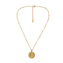 Dainty Easy match zodiac coin pendant stainless steel necklace