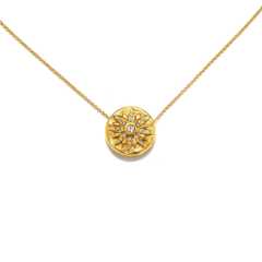 Vintage gold plated evil eye heart coin necklace stainless steel necklace