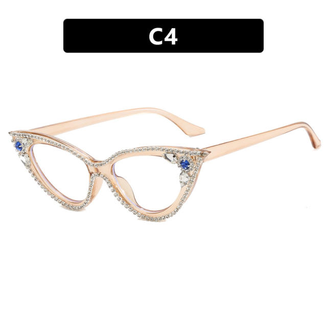 Luxury diamond cat eye shape women reading glasses