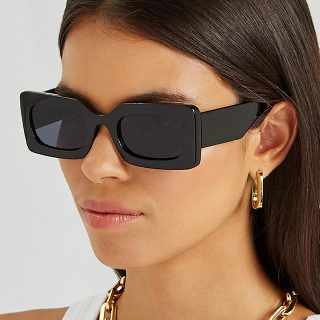 ins jelly color Y2K square shape lady sunglasses