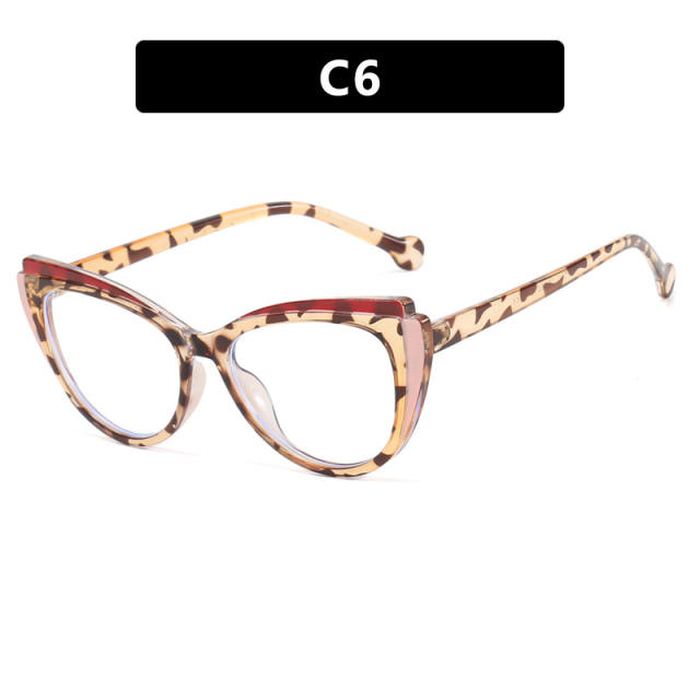 Color matching cat eye shape reading glasses