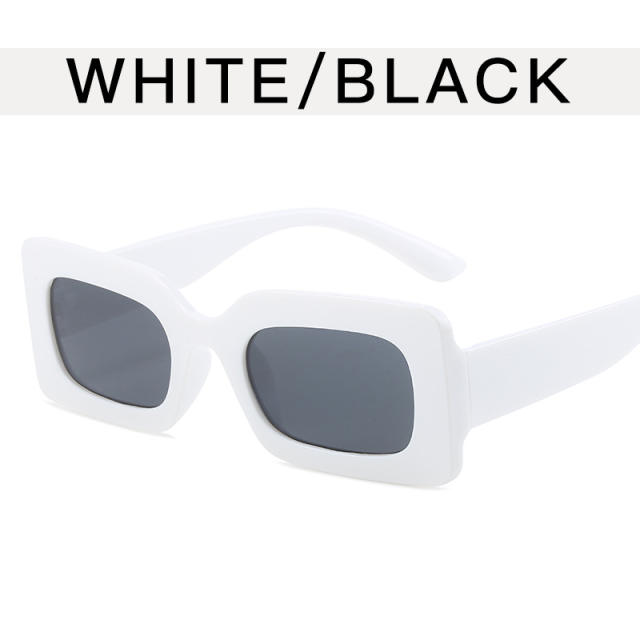 ins jelly color Y2K square shape lady sunglasses