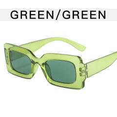 ins jelly color Y2K square shape lady sunglasses