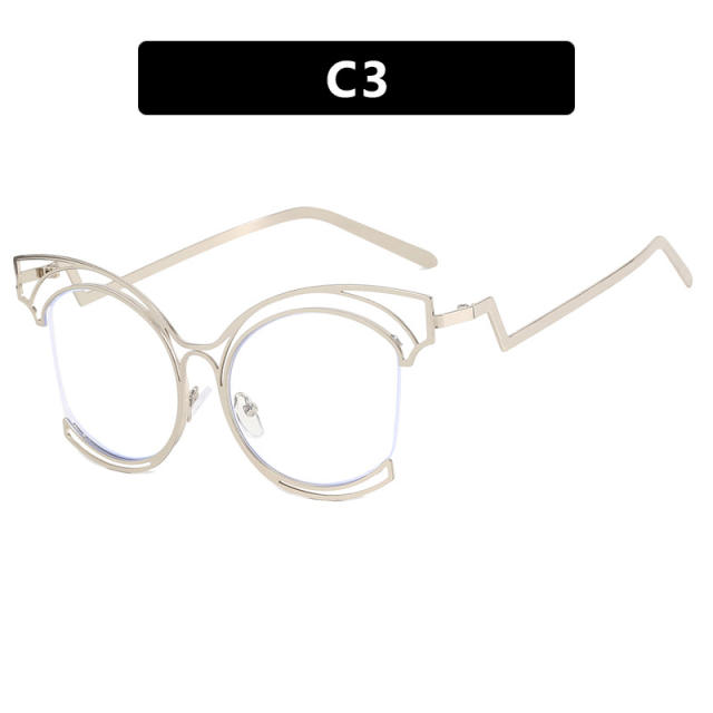 2023 Unique design hollow out large size reading glasses for women