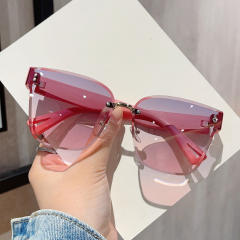 Y2K rimless colorful sunglasses