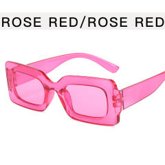 ins jelly color Y2K square shape lady sunglasses