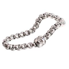Hiphop chunky stainless steel ball bead chain bracelet for men