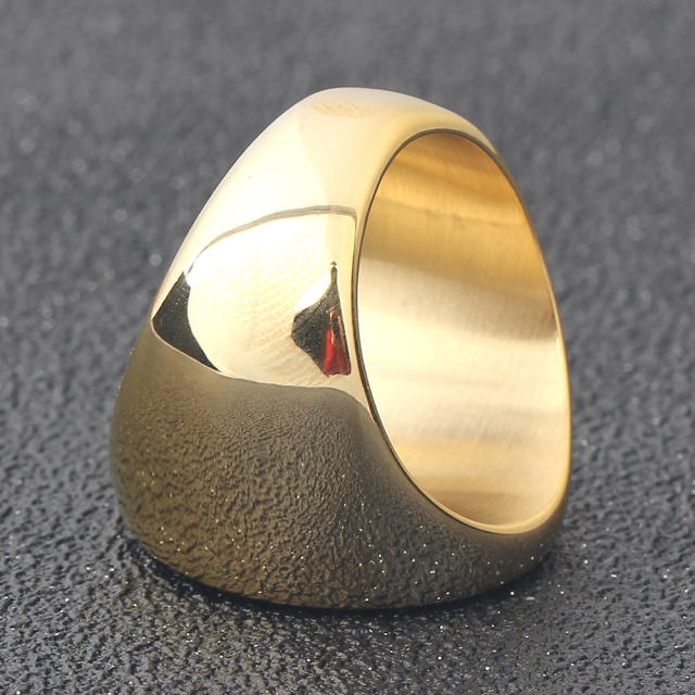 22mm initial letter signet rings stainless steel rings for men