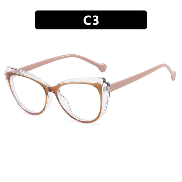 Color matching cat eye shape reading glasses