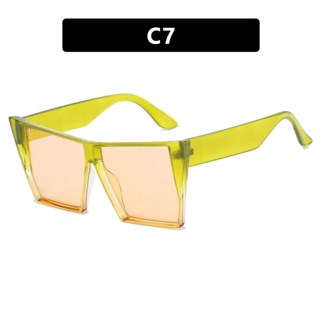 Large size square shape colorful sunglasses