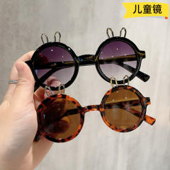 Cute metal rabbit ear sunglasses for kids
