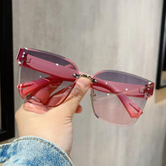 Y2K rimless colorful sunglasses
