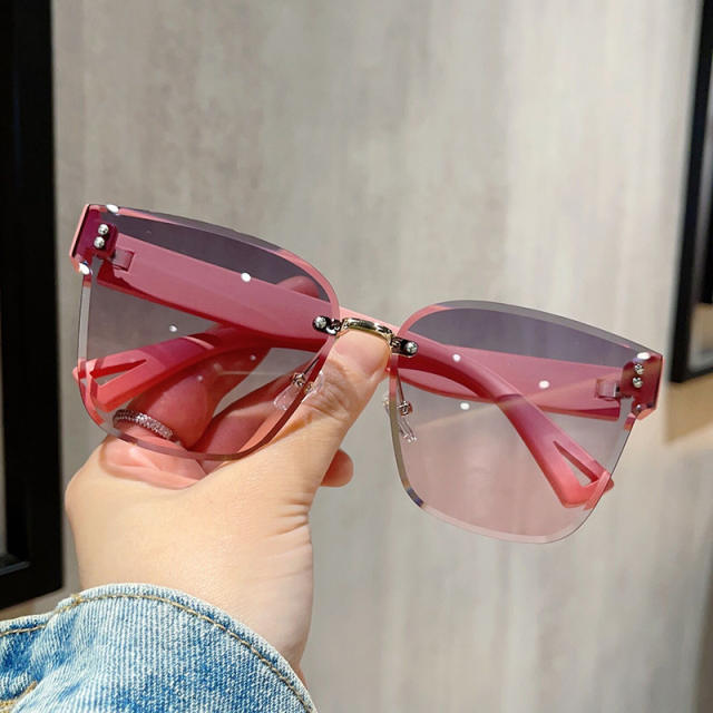Y2K rimless colorful sunglasses