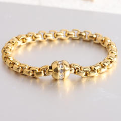 Hiphop chunky stainless steel ball bead chain bracelet for men