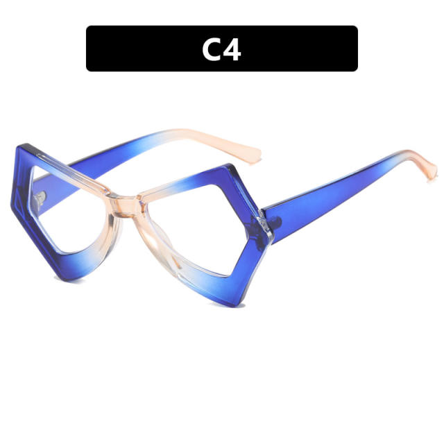 Blue light irregular shape frame reading glasses