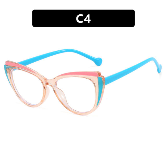 Color matching cat eye shape reading glasses
