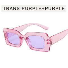 ins jelly color Y2K square shape lady sunglasses