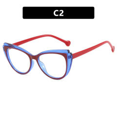 Color matching cat eye shape reading glasses