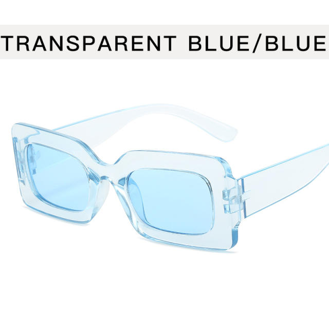 ins jelly color Y2K square shape lady sunglasses