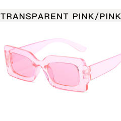 ins jelly color Y2K square shape lady sunglasses