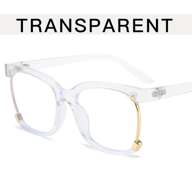INS half frame rainbow color reading glasses for women