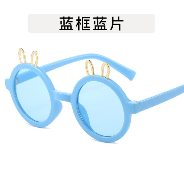Cute metal rabbit ear sunglasses for kids