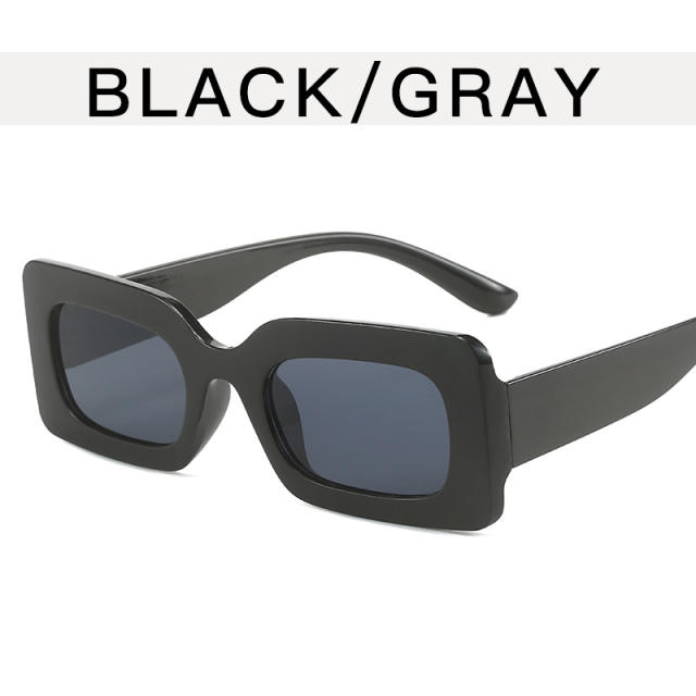 ins jelly color Y2K square shape lady sunglasses