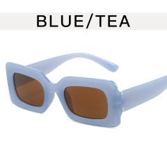 ins jelly color Y2K square shape lady sunglasses