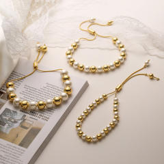 6mm/8mm/10mm ball bead copper slide bracelet