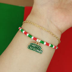 Occident fashion sweet charm bead christmas bracelet