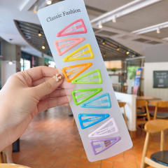 Korean fashion plain color snap hair clips set for kids