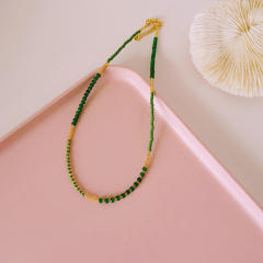 Y2K ins trend colorful bead choker necklace