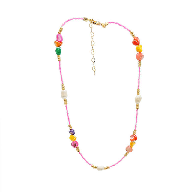 Y2K ins colorful seed bead choker necklace