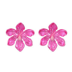 Chunky bloom flower petal colorful earrings for women