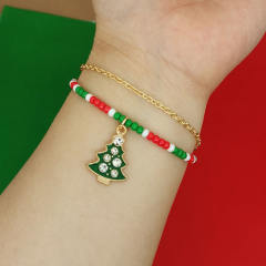 Occident fashion sweet charm bead christmas bracelet
